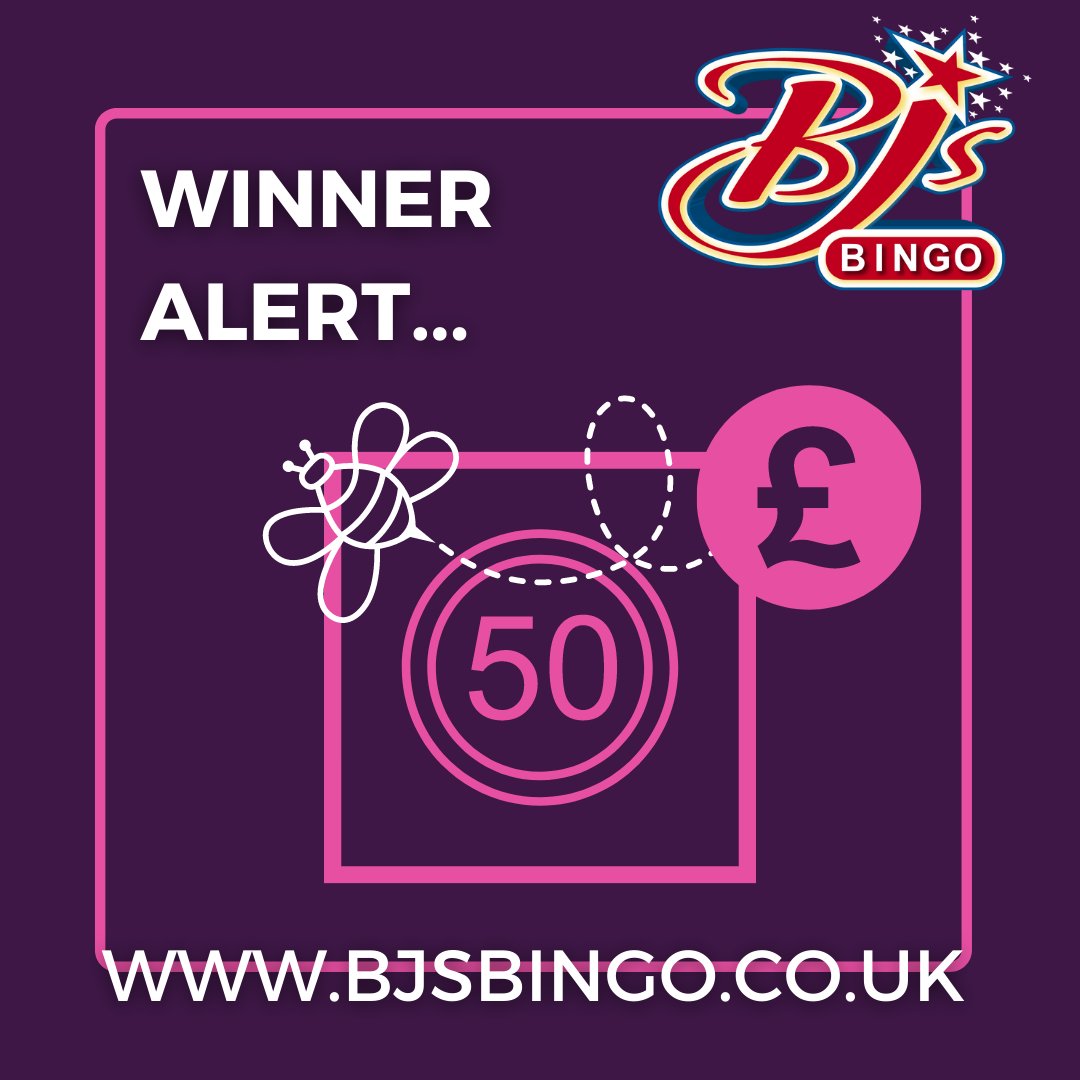 BJsBingoUK's tweet photo. Our Facebook competition winner of a £50 Bingo Bee 🐝 credit is Jane Anderson🥳

With exciting games of bingo 🙋‍♀️ and slots 🎰 together with fantastic value food 🍔 and drinks 🍻 BJ's, if you haven't BIN-GO! https://t.co/DCk7iwuMQs https://t.co/yqwXH2CaHO