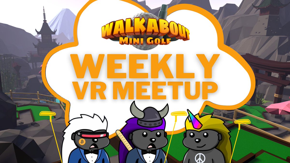 PurpleSuede22's tweet photo. Are you into #VR but have trouble finding other adults to hang out with? We get it...
Look no further than the @bitcoinbadgers crew!
We host a weekly #VRMeetup that always starts with @WalkaboutMG.
Join our Discord for all the gaming info: https://t.co/NesqABBTV0 https://t.co/krNFfkDFcb