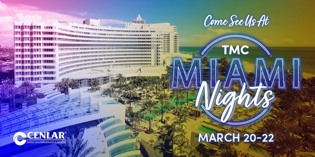 CenlarFSB's tweet photo. We’re headed to Miami next week for the @MtgCoop Miami Nights, March 20 – 22. See you soon. #TMCMiamiNights #cenlar #cenlarfsb https://t.co/C65SdgYVOb
