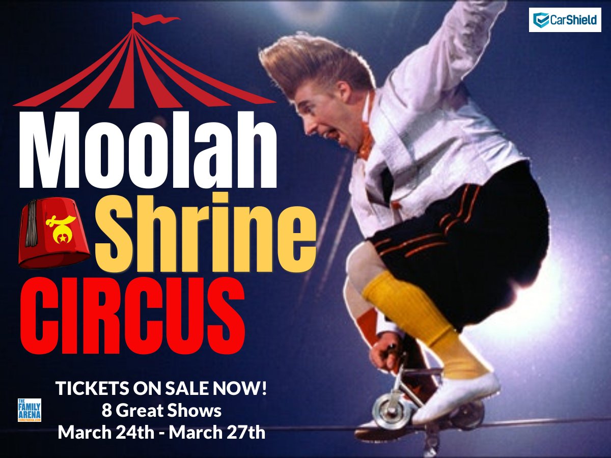 moolahcircus's tweet photo. All New Show
Moolah Shrine Circus! 
March 24th - 27th
Join the fun and excitement. 
https://t.co/ytISCviBzd 
#circus #familyarena #entertainment 
#clowns #familyfun https://t.co/ABOf8vh7Cb