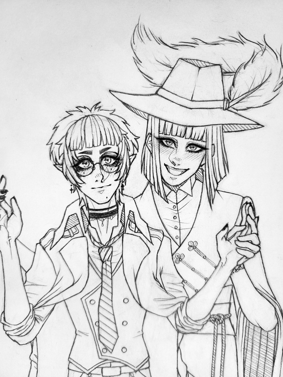 ClearrKuria's tweet photo. Finally getting to post this art of myself (TWST-sona) and Rook 😳
Rook my beloved..... ,💜
#twistedwonderland #twst #RookHunt https://t.co/BhKRGp8ERB
