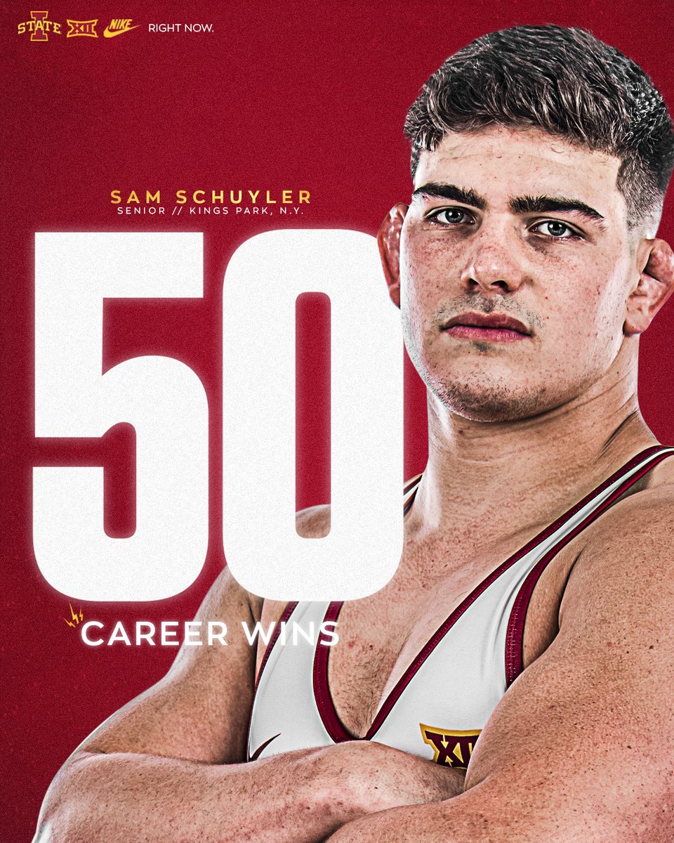CycloneWR's tweet photo. With three wins at the Big 12 Championship, @SupaFlySammy picked up his 50th career victory.

#RightNow🌪🚨 https://t.co/mskgrRWuoh