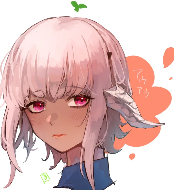 褐色系アウラちゃ落書き #FF14 