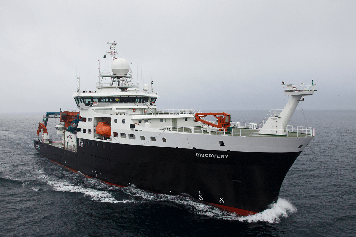 NOCnews's tweet photo. #RRSDiscovery sets sail on expedition #DY149 to trial nutrient, carbonate and primary production sensors on an #Autosub AUV as part of the Oceanids programme.
Programme information ➡️ https://t.co/M6sLSLIWMi
#NMF #OceanFocused #OceanExploration https://t.co/blca1nVQVo