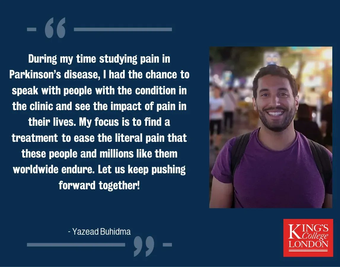 #BrainAwarenessWeek at <a href="/KingsIoPPN/">Institute of Psychiatry, Psychology & Neuroscience</a> - <a href="/Yaz_Buhidma/">Yazead Buhidma</a>, a postgraduate student from @WolfsonCARD, discusses his motivation to research pain in #Parkinsons with @Dutylab <a href="/KRayChaudhuri1/">K Ray Chaudhuri</a> <a href="/LamaJoana/">Joana Lama</a>. #IoPPNNews
