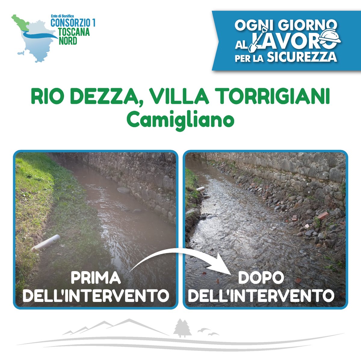 La sicurezza genera bellezza: il Consorzio interviene sul Rio Dezza, zona nord del Capannorese, per la sicurezza idraulica dell’area. Con questo lavoro si salvaguardia anche la storica Villa Torrigiani
cbtoscananord.it/archives/33767