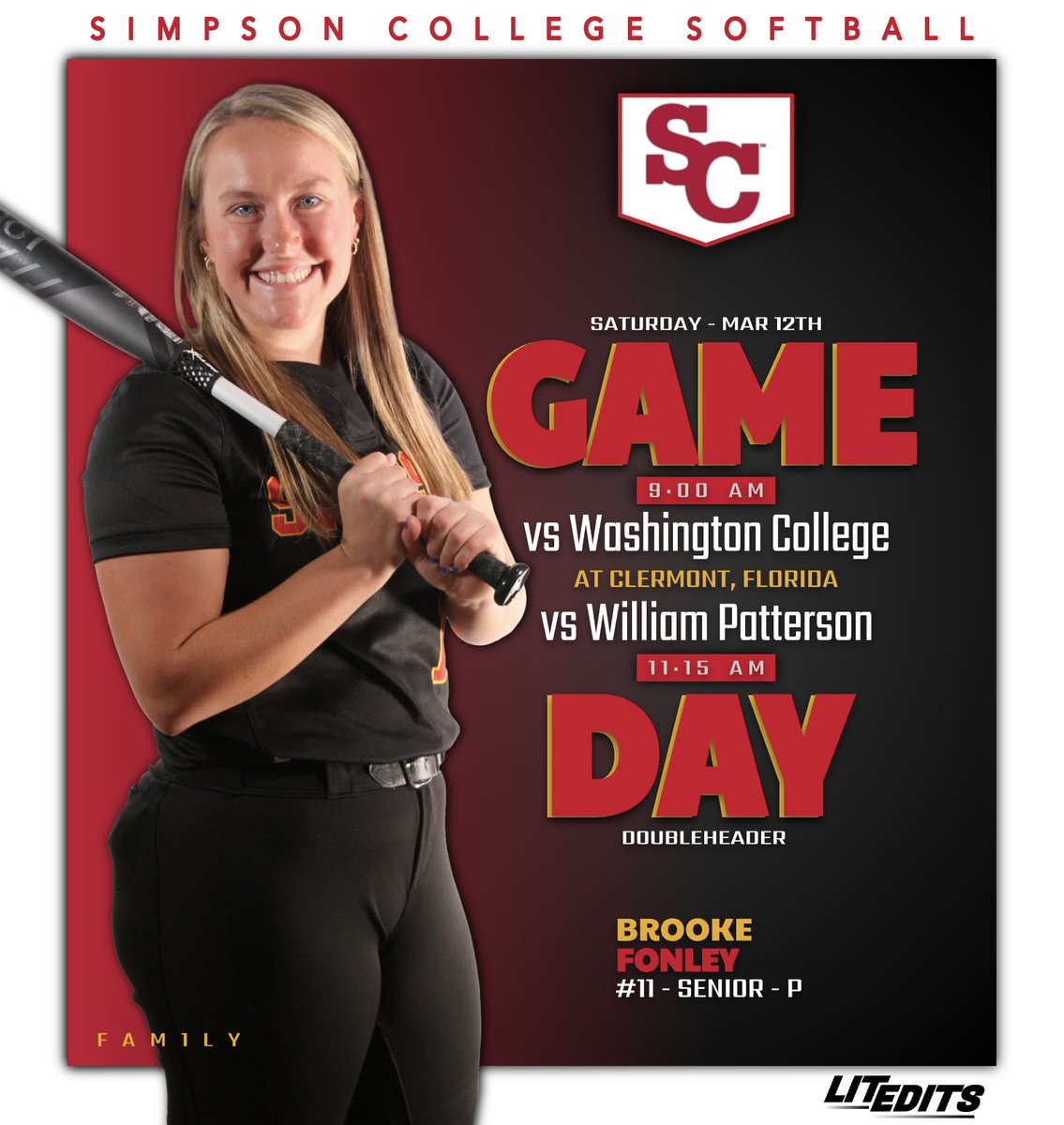 SCStormSoftball's tweet photo. Day three in the Sunshine State!

🆚 Washington
🕘 9 a.m. CT
📊 https://t.co/UByncS10OW

🆚 William Paterson
🕚 11:15 a.m. CT

📍 Clermont, Fla.
🏟 Legends Way Ballfields
🔊 https://t.co/LNqRZYKb5e
🖥 https://t.co/7vrreBWsvz ($)

#ONESimpson | #rollriversSB https://t.co/5Jts7Eruo7