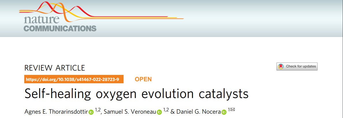 Prateek Dongare (@prateek_zz) on Twitter photo Can a catalyst "self-heal"? What are self-healing & self-repairing oxygen evolving catalysts?
Could they offer high stability in variety of conditions? To find answer to these questions, read our latest perspective from Prof Dan Nocera & team <a href="/HarvardCCB/">Harvard Chemistry</a>
nature.com/articles/s4146… Can a catalyst "self-heal"? What are self-healing & self-repairing oxygen evolving catalysts?
Could they offer high stability in variety of conditions? To find answer to these questions, read our latest perspective from Prof Dan Nocera & team <a href="/HarvardCCB/">Harvard Chemistry</a>
nature.com/articles/s4146…