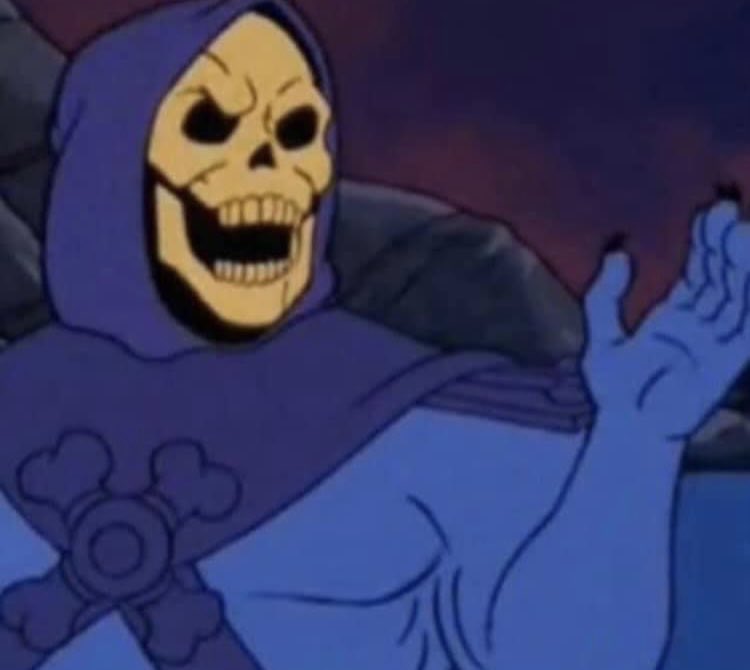 GrumpySkeletor's tweet photo. Really struggled to get up and open my eyes this morning. Then I remembered it's because I don't fucking have any. https://t.co/xbImpfG9rL