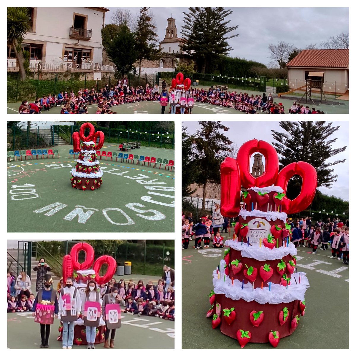 En Infantil <a href="/codemagijon/">Col.Corazón de María</a> celebramos los 💯 años de la #PresenciaClaretiana en Gijón con una gran tarta como se merece ¡FELICIDADES! #SomosFamilia <a href="/cmfsantiago/">Claretianos Santiago</a>