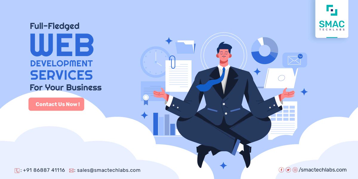 Contact Us Now For Full-fledged Web Development Services For Your Business!
🤙 91 7997512340
🌐 smactechlabs.com
📩 sales@smactechlabs.com

#smac #SMACTechLabs #mobileapp #app #android #ui #ux #mobileapps  #website #mobile #tech #mobileapplication #webdevelopment #business