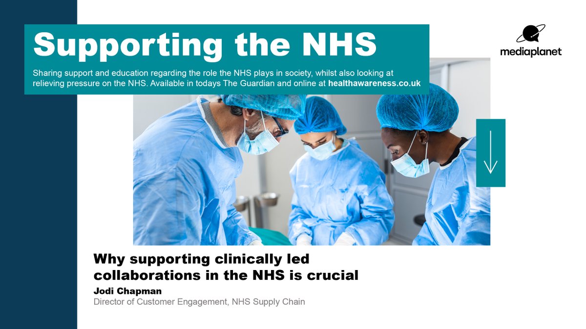 MediaplanetUK's tweet photo. #SupportingtheNHSCampaign launches today, distributed inside the @guardian and online at https://t.co/sbLVCYouE8 featuring Jodi Chapman with @NHSSupplyChain
#buildthefuture #healthcaresupport #nhs https://t.co/Zq9W4OaBw3