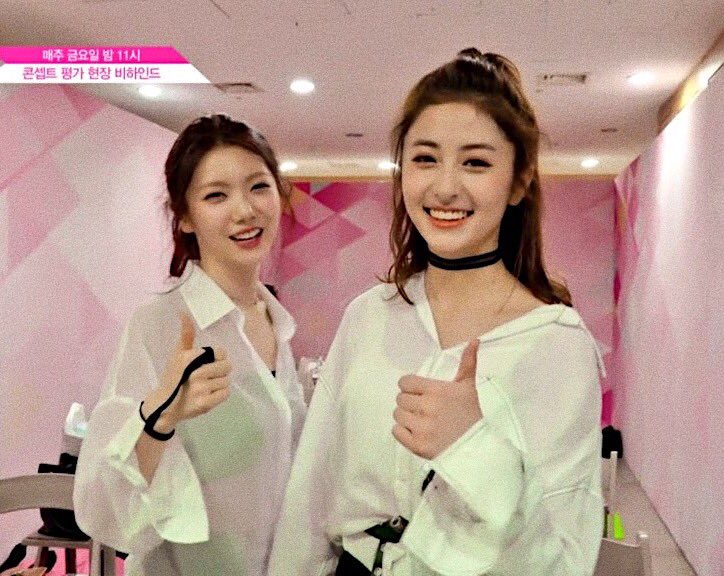 sserapics's tweet image. a powerful duo!!! 

#PD48 #huhyunjin #허윤진  #ユンジン #프로듀스48 #이가은 #SOURCEMUSIC