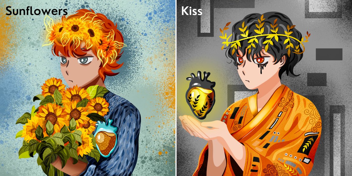 Anano_Totiauri's tweet photo. Which character is your fav?

1- 30th item inspired by Van Gogh
2- 20th item inspired by Klimt

Collection link: https://t.co/5cErBpVFwX

#NFT #NFTCommunity #NFTProject #NFTdrops #nfts #opensea #NFTCollection #nftart #NFTcollectibles #WomenInNFTs https://t.co/cvDNF6OPUa