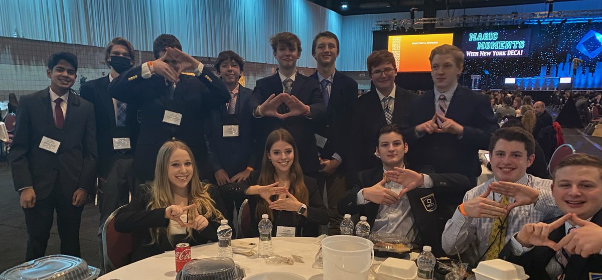 VictorSchools's tweet photo. WOW! This past weekend VSH DECA participated in the NYS Career Conference in Rochester! 45 members received recognition and 16 earned the opportunity to compete at the International Career Development Conference in Atlanta this April! @VictorCSD_Super @Victor_DECA @VictorSeniorHS https://t.co/EenU82kR3g