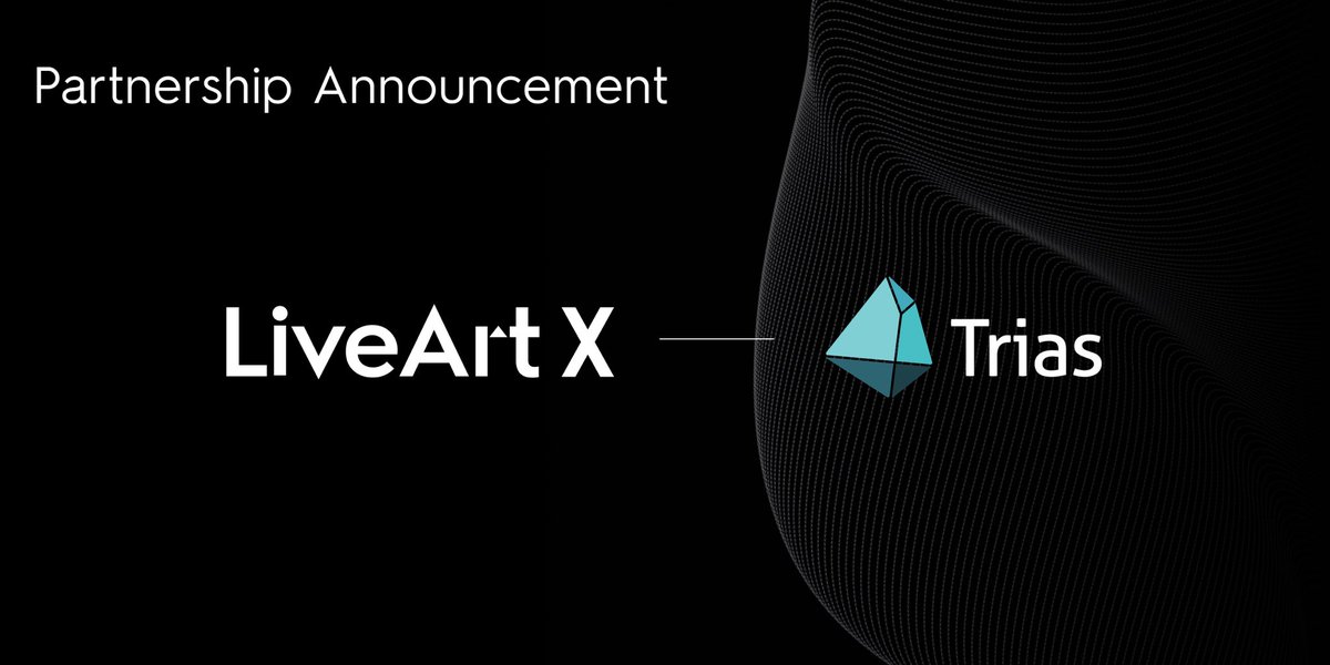 TRIAS (@triaslab) on Twitter photo 📢We are thrilled to announce that $Trias and <a href="/LiveArtX/">LiveArt</a> have partnered up. 🚀
 $Trias, with its eco-projects, and #LiveArtX share the same value of disrupting the traditional industry and embracing blockchain technology. We both dedicated to building #web3 infrastructure. 📢We are thrilled to announce that $Trias and <a href="/LiveArtX/">LiveArt</a> have partnered up. 🚀
 $Trias, with its eco-projects, and #LiveArtX share the same value of disrupting the traditional industry and embracing blockchain technology. We both dedicated to building #web3 infrastructure.