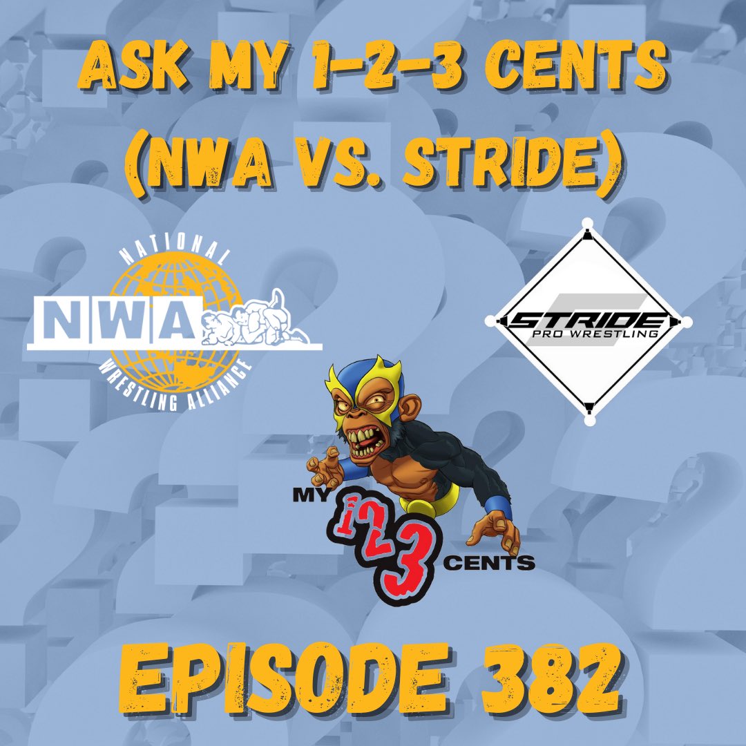 kevinhunsperger's tweet photo. I received several great questions for #AskMy123Cents. Check out this week's podcast! 
https://t.co/QGfMZ1xml3

#podcast #prowrestling #my123cents #jitterymonkey #nwa #wwe #aew #strideprowrestling https://t.co/FbSiJn5Nrx