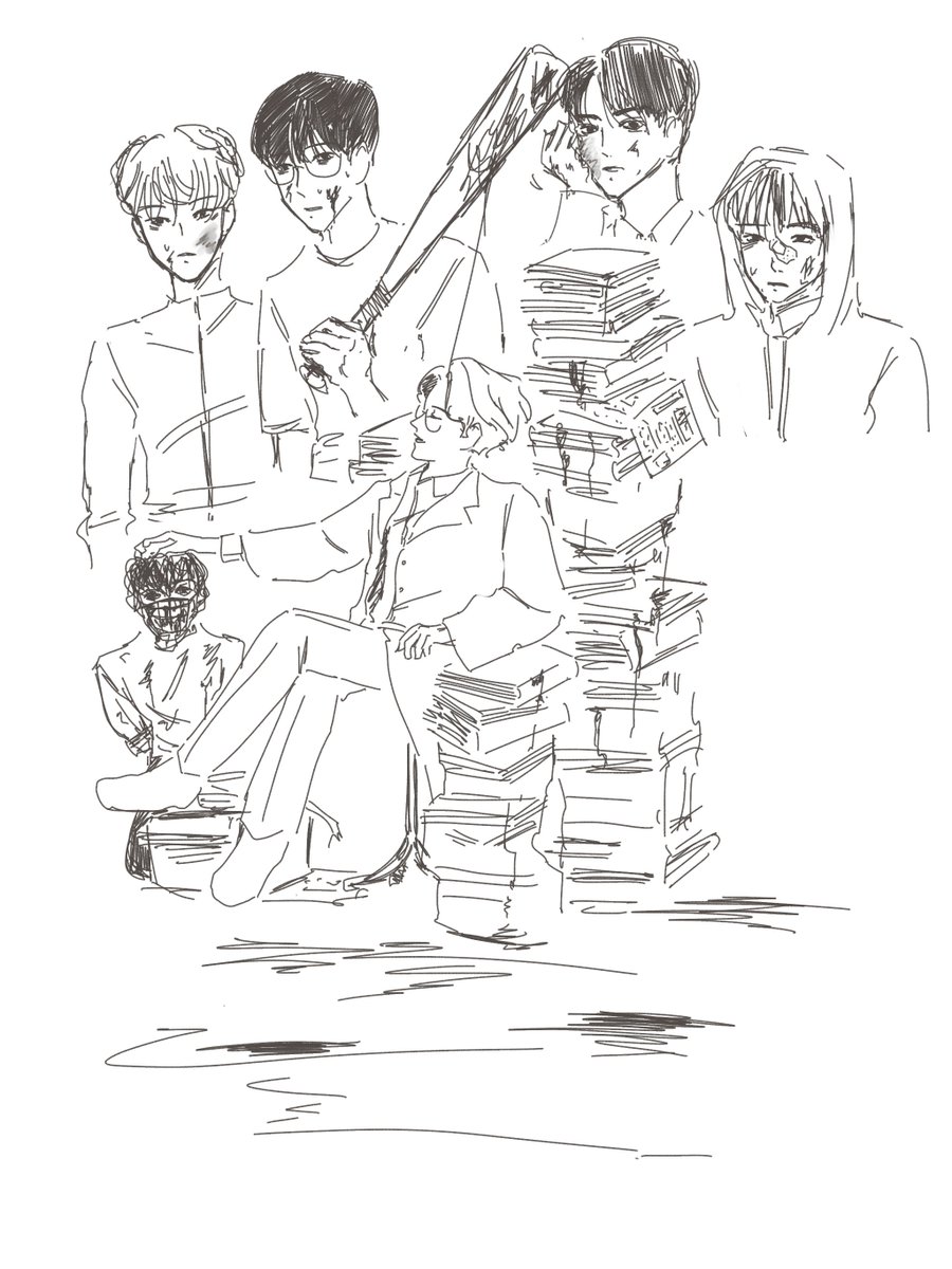 뻘낙서...
좀비세상에서 간신히 살아남은 96즈와 좀비바이러스 퍼뜨린 윤졍한 연구소장...