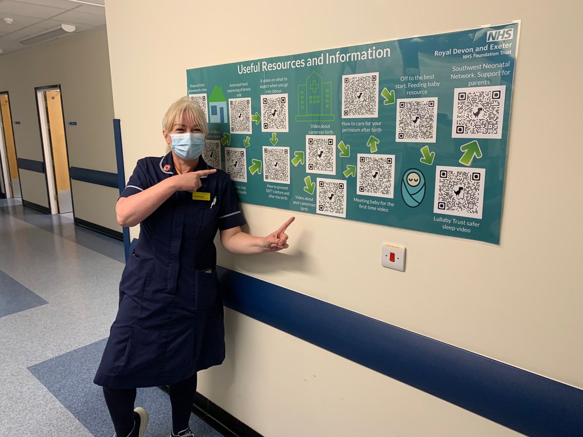 New resource for our pregnant and new mums with QR codes to useful resources and videos. Hoping it will be a useful tool in the inpatient areas <a href="/MaternityRde/">RD&E Maternity</a> <a href="/ladyinthepit/">julia burston 💙</a>