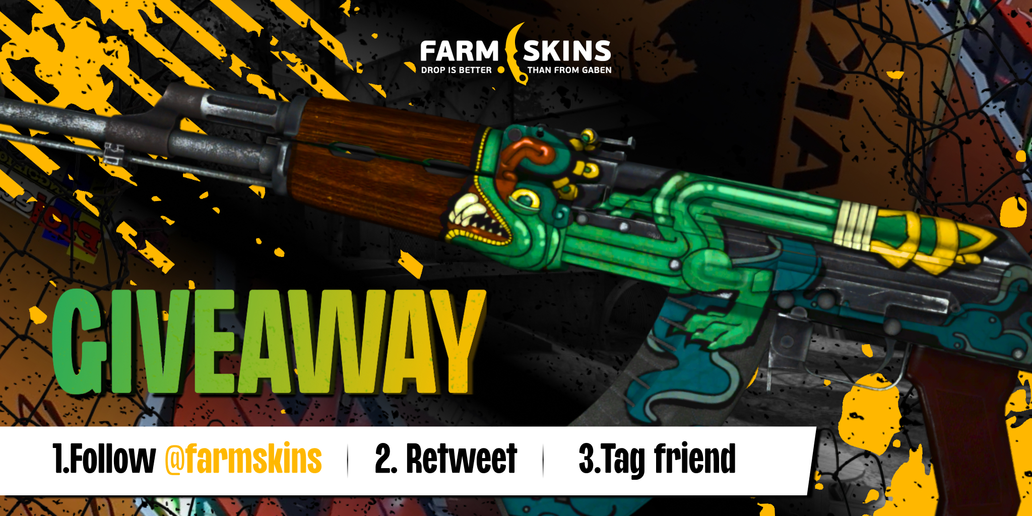 Farmskins on Twitter "🔥GIVEAWAY🔥 AK47 Fire Serpent (FieldTested) Only 72 hours Few rules