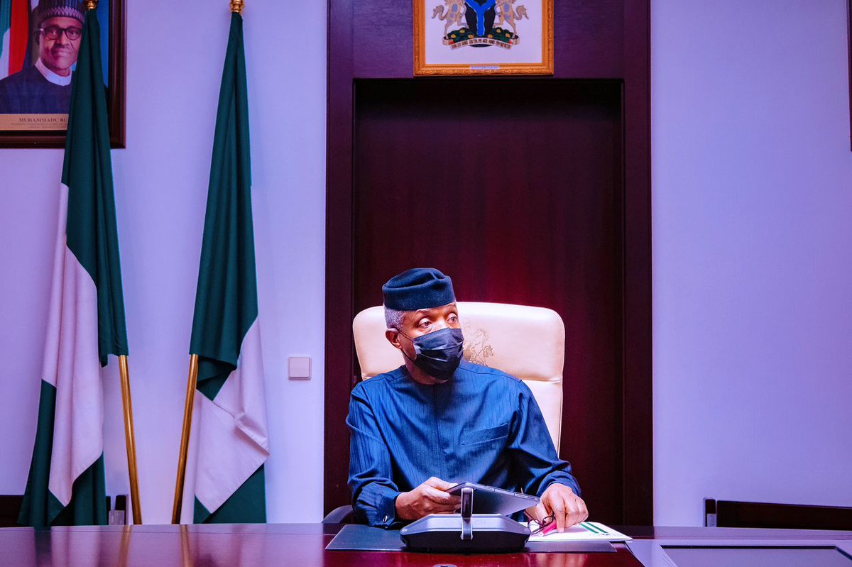 ShinaOlabisi's tweet photo. Photos; Vice President Yemi Osinbajo SAN receives in audience the leadership of the West African Examination Council Africa led by the Hajiya Binta Abubakar (Chief Government Nominee) at the Statehouse, Abuja. 14th March, 2022. https://t.co/jgd5p7LA6F
