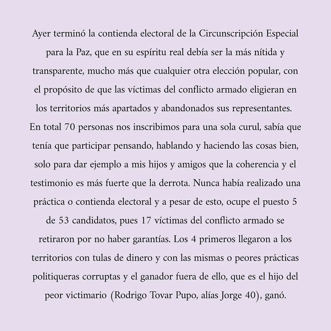 ealvarezvacca's tweet photo. Agradecimiento infinito a todos los amigos y amigas que me acompañaron, que me apoyaron y votaron en las elecciones. Los invito a leer este corto mensaje y reflexión. Saludos cordiales Edwar Álvarez. https://t.co/CCuH3NKLXM