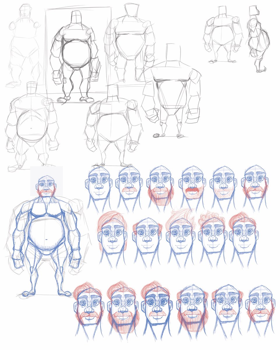 rob_rochford's tweet photo. Started working on some other character designs. Gotta go through different styles to get the perfect character. Excited to see how he’ll come out! #sketches #characterdesign #shortfilm #preproduction #comingalong #drawing #art #design https://t.co/KVyOVXrze2