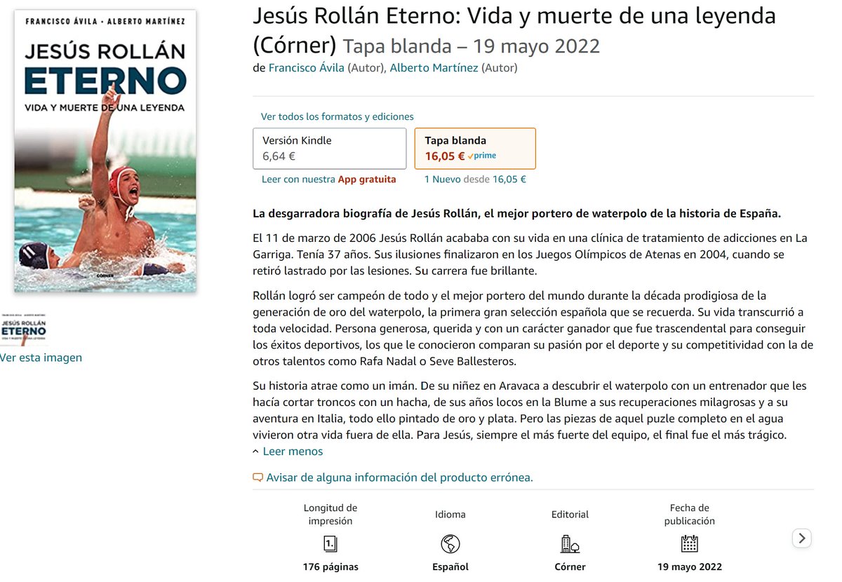 Ya tenemos fecha. 19 de mayo. Presentaciones de <a href="/EternoRollan/">Eterno Rollán</a> en Barcelona y Madrid.