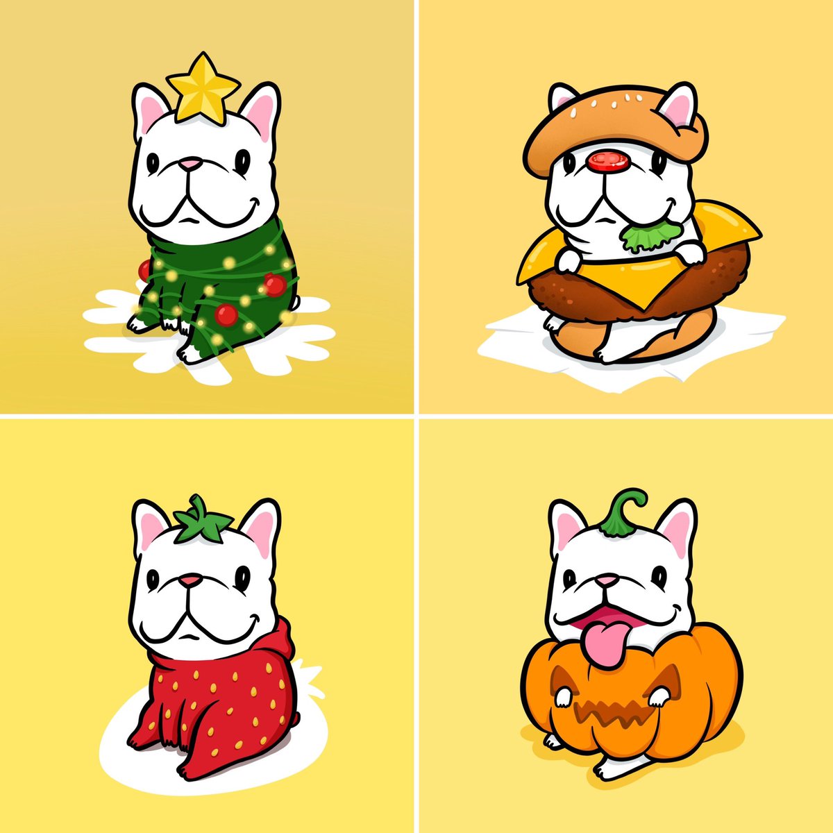 Which “Yellow Boo” do you like? 💛 #Boothefrenchbulldog #nft