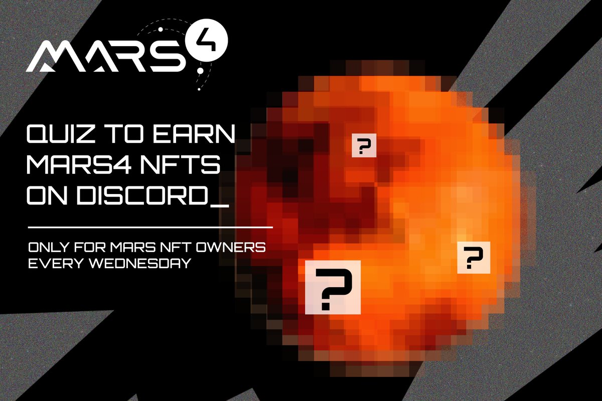 mars4_me's tweet photo. #Mars4 #NFTs are the out of this world experience. And you have an opportunity to win it during the Quiz To Earn! 🤩

Theme ✨ Life Cycle Of A Star
When ⏰ 16 MAR, 12PM UTC

Discord's nft-land-owner channel 👉https://t.co/QGAzy0HF2i https://t.co/7UJjxWTPAG