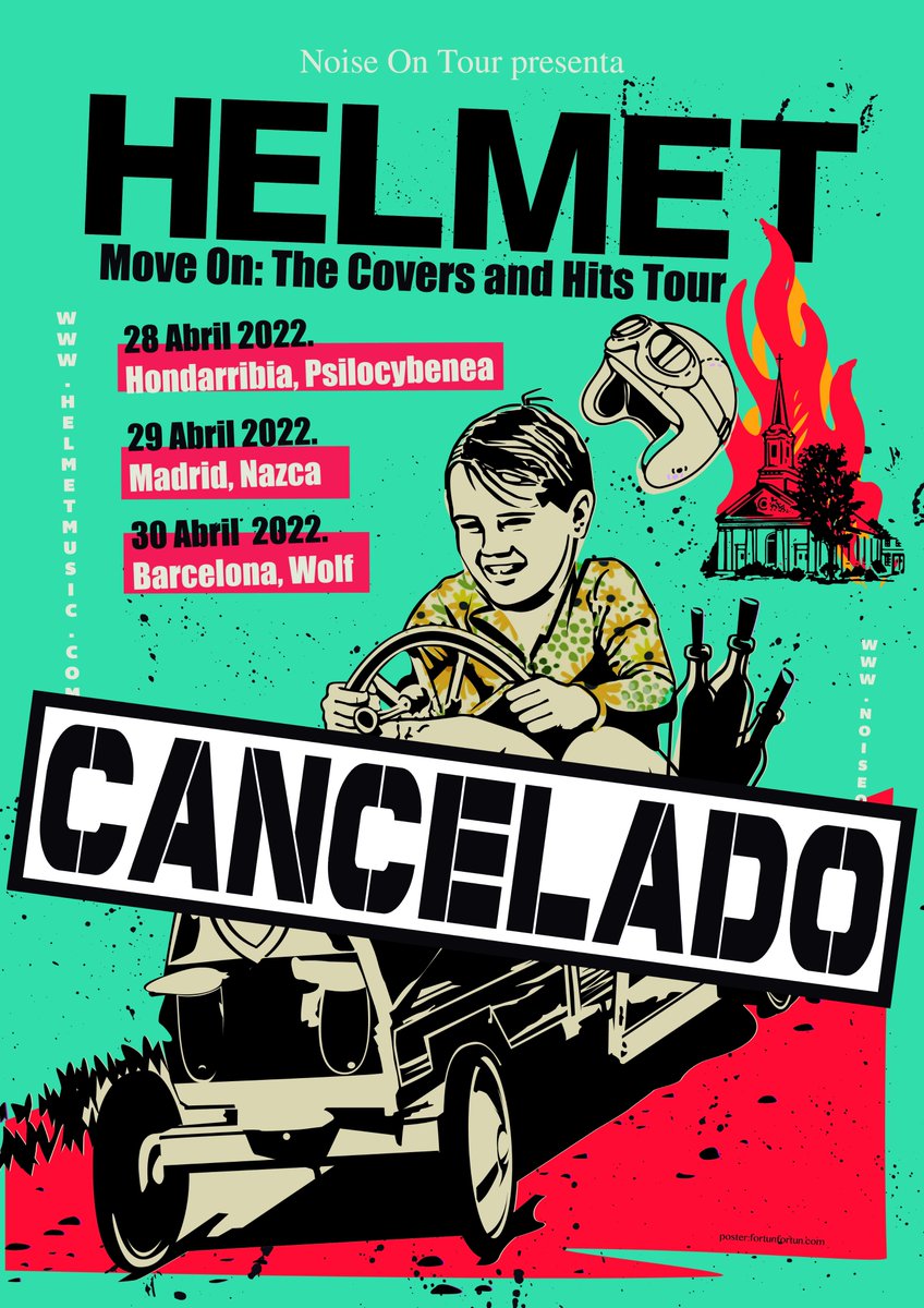 NOISEONTOUR's tweet photo. @Helmetmusic cancela toda su gira europea debido a un problema de salud de uno de sus miembros que, sumado a varias restricciones sanitarias en alguno de los países por donde debía pasar la gira, hace imposible que puedan actuar en Europa en estos momentos 😖 https://t.co/JX5LVbOalF