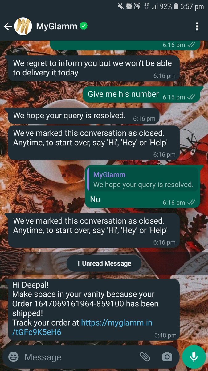 jayhindus's tweet photo. Worst worst worst experience with myglamm. In the beginning their 3 executives just came &amp; close the chat within a min. Not even bother to wait for atleast 2-3 mins. &amp;  this last one just close chat without proper resolution. 
No empathy, nothing was there.
@myglam #myglam #worst https://t.co/urUitT5hCr