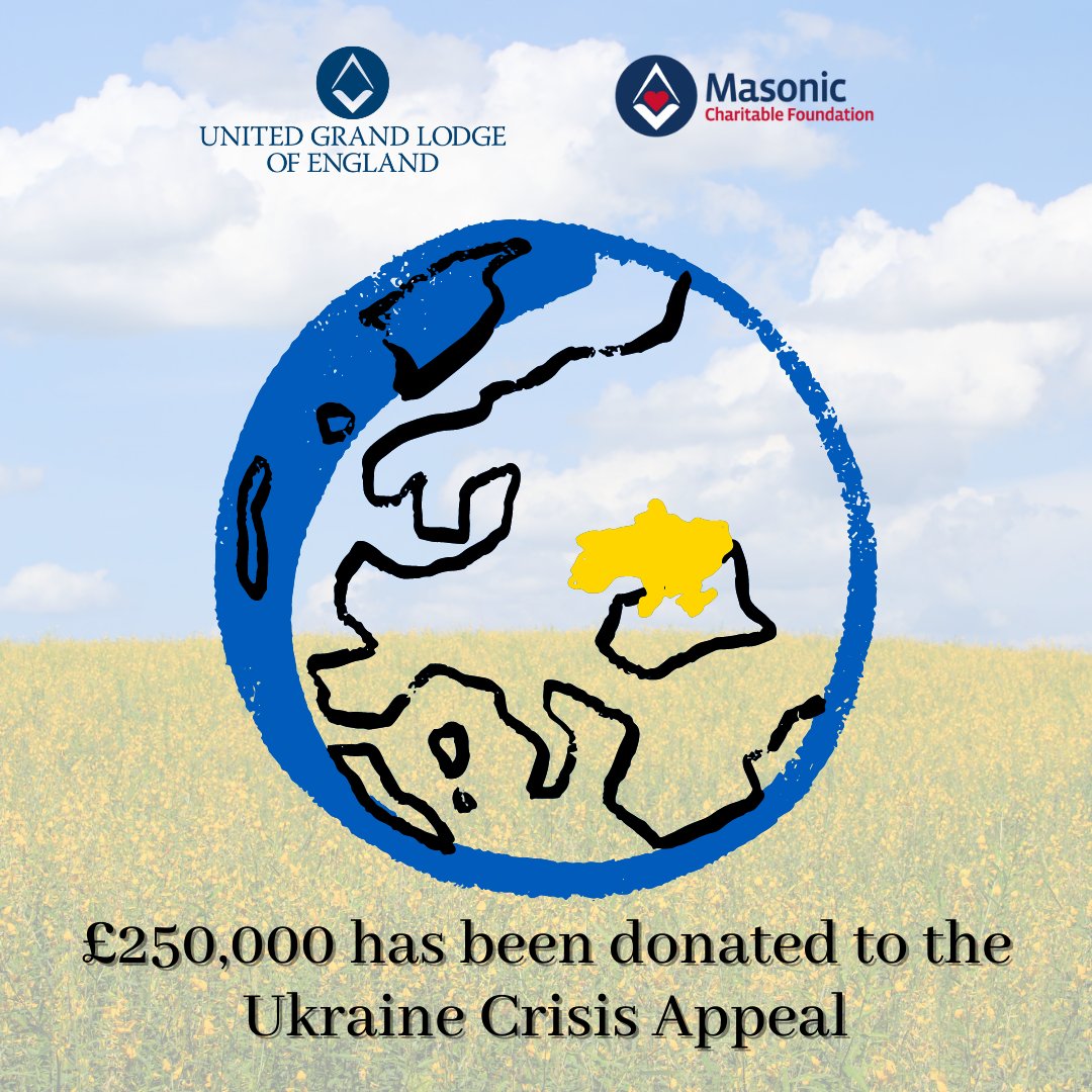 We are proud that the Ukraine Crisis Appeal has now reached £250,000! 

You can still donate here ➡️ mcf.org.uk/ukraine

#Freemasons