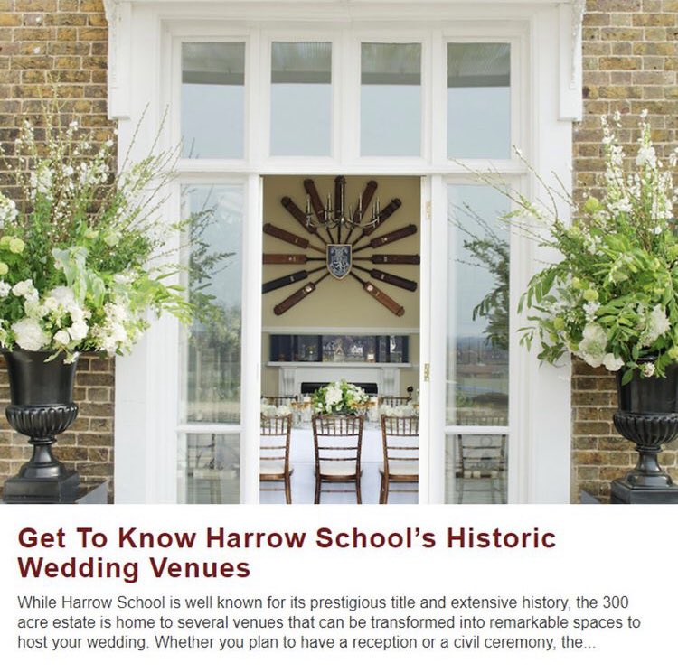 Check out the latest brilliant event blog by <a href="/HarrowSchoolEnt/">HarrowSchoolsEvents</a>  on their school’s historic wedding venues. Could you do something similar to showcase your various event spaces? 
<a href="/WeddingsHarrow/">HarrowSchoolWeddings</a> 
ow.ly/p2PJ50IcZib

#beautifulschools #schoolenterprises #SweatTheAssets