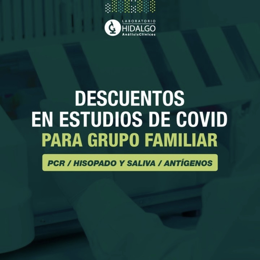 LabHidalgo's tweet image. Descuentos para grupo familiar #covid19 🔬
Consultá por los descuentos para tu familia en los test RT-PCR (Hisopados y Saliva) y Antígenos.

#TestCovid19 #LaboratorioHidalgo #Coronavirus #testpcr