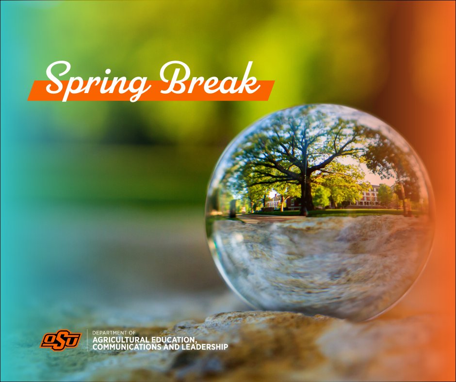 Enjoy the break #okstateAECL Cowboys! Take some time to relax and recharge.