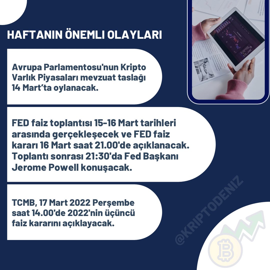 BTCDergi's tweet photo. Bu hafta piyasaları etkileyebilecek gelişmeler. 
#kriptopara #kriptohaber #paribu #btcturk #Bitcoin #altcoinsepeti https://t.co/FY0lUJxKWF