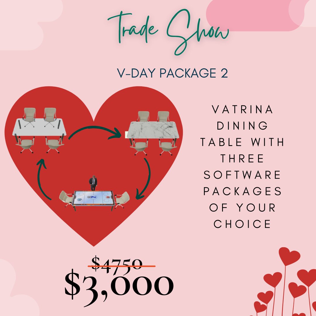 ezaezve's tweet photo. Love is in the air, and so are sales! Happy Valentine's Day Everyone!

Join us for our trade show on February 14th and send some love to us by getting a package on sale now, and help us bring people together for the holiday! Swipe to learn our pricing.

We hope to see you there! https://t.co/wxfNgSwx1M