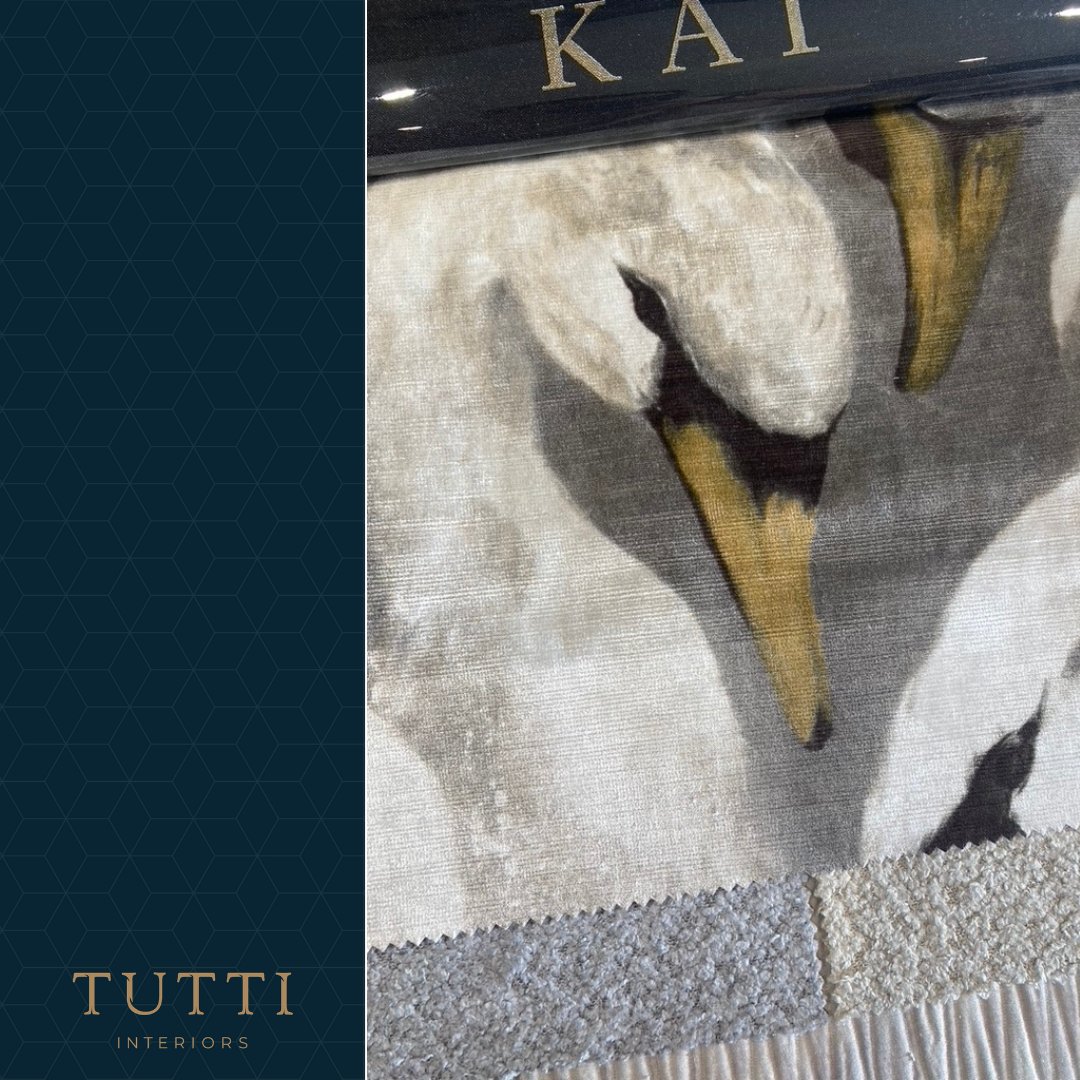 Such an elegant lady  🦢 ... this is 'Clarabelle' @kaifabrics, marry her with some deeply textured fabrics to really help her pop.

Stockist of KAI fabrics, get in touch to order or for some design guidance.

tuttiinteriors.co.uk

#tuttiinteriors #tuttiloves #layeredtexture