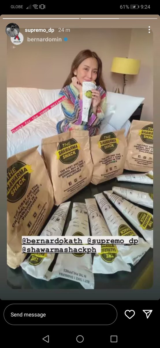 Tropang_Asul's tweet photo. Kilig naman ng magbiyenan na ito😍
supremo_dp's ig story
#MiNiel
#shawarmashack https://t.co/1ZbhC9c7wW