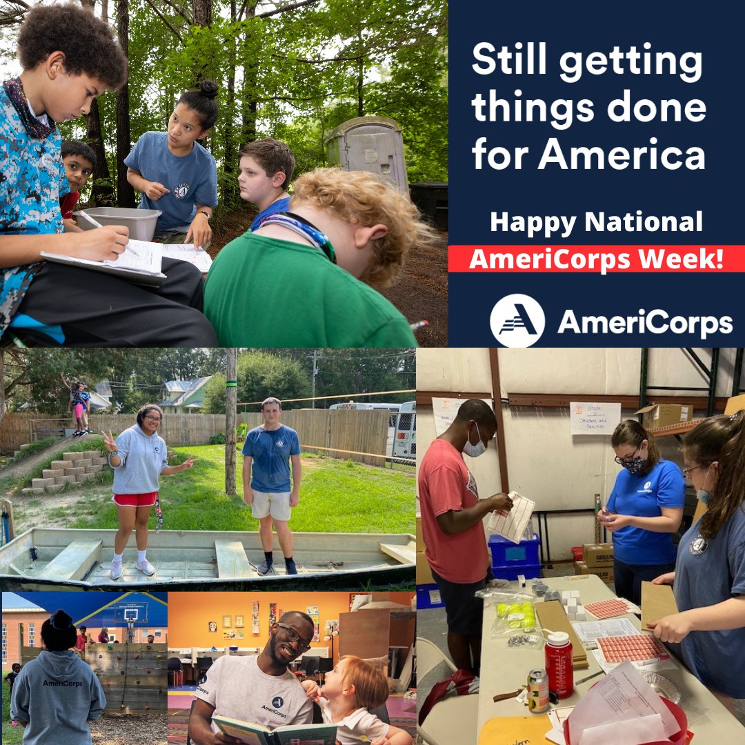 Happy National AmeriCorps Week! All week we will be posting AmeriCorps Events for our members to attend! Also, members-check out our daily social media challenge for your chance to win an awesome AmeriCorps Swag Bag!!!! #americorpsweek2022 #stemeducation #eastcarolinauniversity