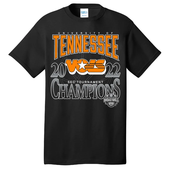 A black sec basketball tournament champs tee.