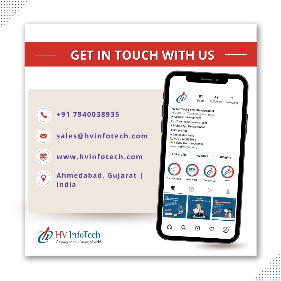 hvinfotech's tweet photo. Contact us to Get Our Services
If you require any type of Web Development or Digital Marketing Services call: +91 7940038935 or visit: https://t.co/t8ILCVZZwo

#hvinfotech #webdevelopmentcompany #mobileappdevelopment #webdevelopmentahmedabad #DigitalMarketingServices https://t.co/A1EFnNtBQq