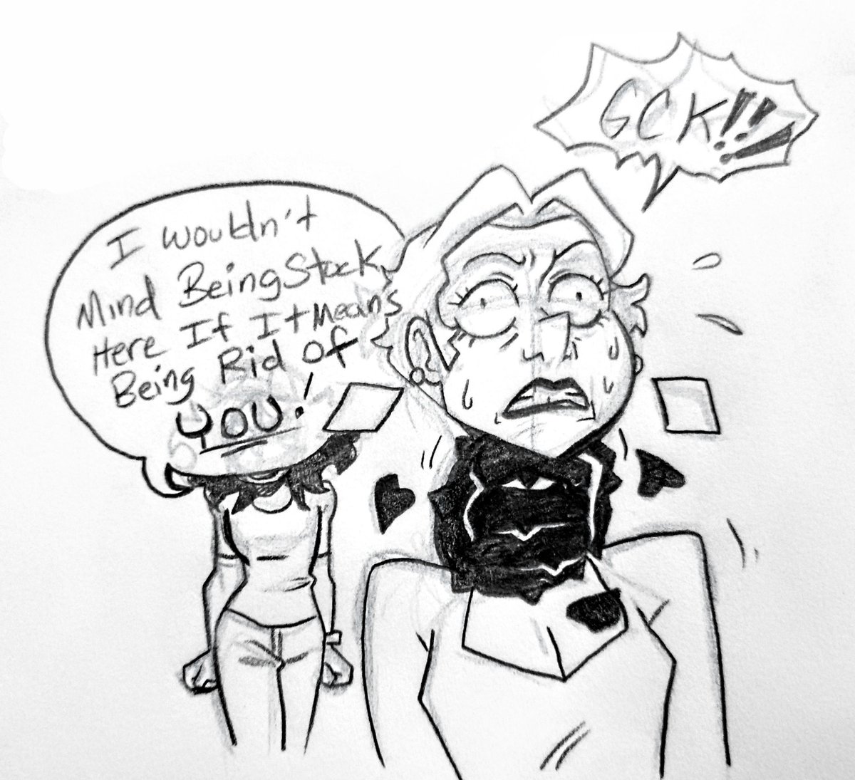"does Middleverse have villains?" 
Yes 
We have a Karen with a time machine
#middleversevirginia #webcomics 
