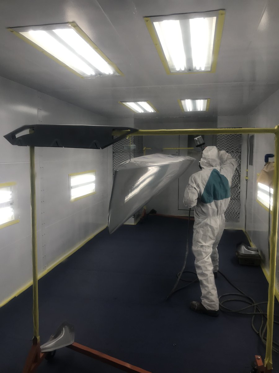 sineadfitzPT's tweet photo. Spray it baby... @rebel_coastal_rowing gets a new spray booth to control the custom paint jobs in-house! If you can dream up a color, we can paint it on your NEXT Boatworks C1X...
.
.
.
#coastalrowing
#rowing
#rowingunleashed
#spraypaint
#paintbooth
#nextboatworks
#rebelrower https://t.co/fpgti9M0YK