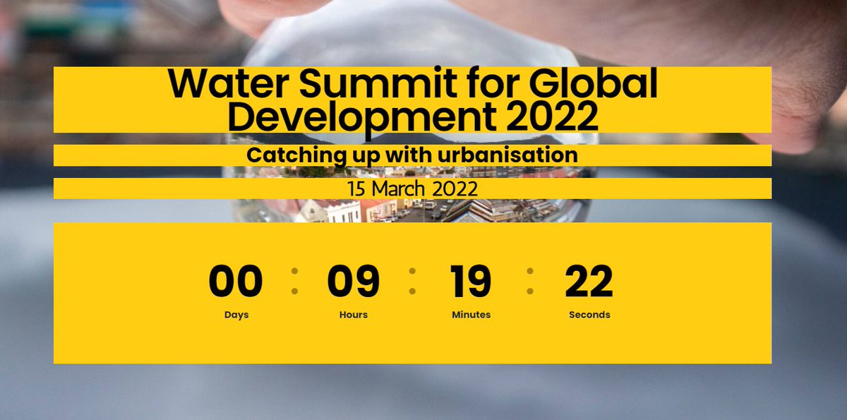 Water Summit 15 March 2022 Delft; 📢 Last opportunity, however You can still register today! ✅#watersummitdelft   watersummitdelft.nl