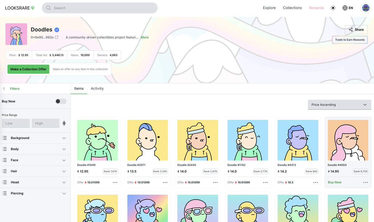 🌞 Light mode is now live!

There are also a bunch of crispy new UI changes on both web and mobile 👀

Take a peek and let us know what you think!
💎bit.ly/LooksRare