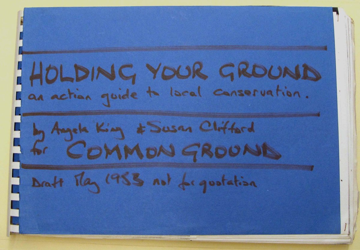 UoEHeritageColl's tweet image. Sue Clifford &amp;amp; Angela King founded the arts &amp;amp; environmental charity Common Ground &amp;amp; from 1983 to 2013 coordinated projects that celebrated everyday places.

Find out more in our Common Ground Archive guide ➡️libguides.exeter.ac.uk/archives/commo…

#WomensHistoryMonth #WHM #CommonGroundArchive