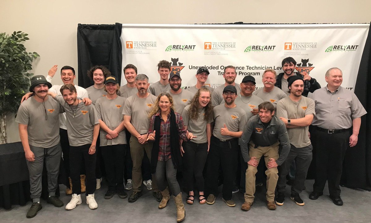 Congratulations University of Tennessee-RELYANT UXO Training Program Class of 2022! 
Enrollment for the second #UXO graduating class of 2022 opens in April! For more information go to: …nferencesandnoncreditprograms.utk.edu/UXO/enroll.htm…
#gorelyant #UXOTech