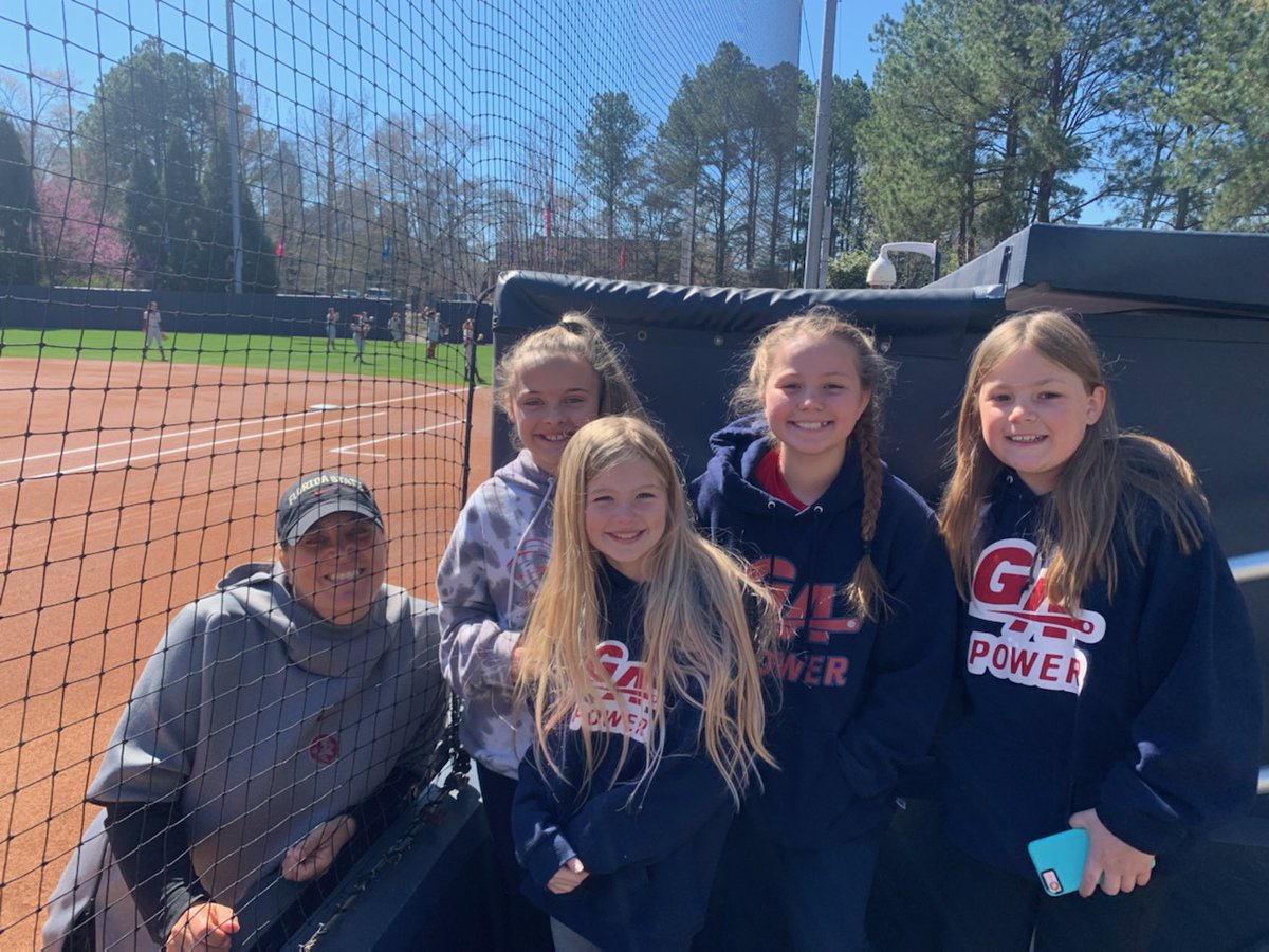 QlikDork's tweet photo. Congratulations to @Coach_Alameda and the @FSU_Softball team for a hard fought win against GA Tech yesterday. I don't have scientific proof, but my hyopthesis is that it's impossible to lose when you have this much cuteness cheering for you. #GONOLES #NOLEPRIDE https://t.co/b53vvVA98Z